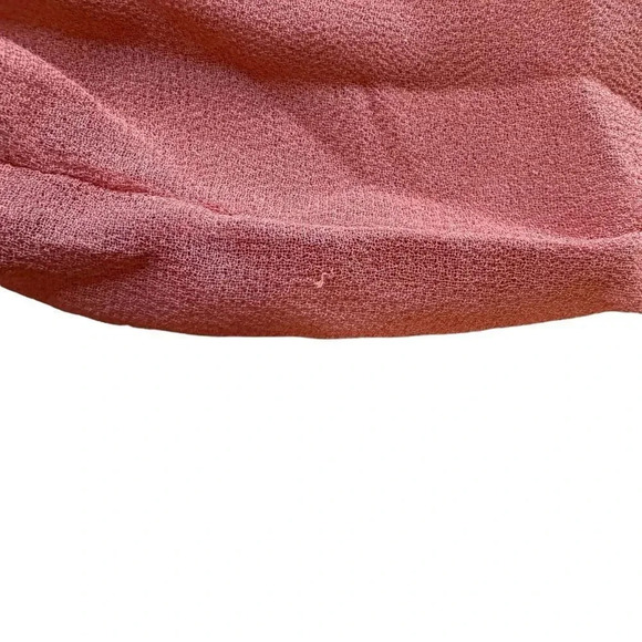 ASOS Orange Sheer Blouse Top Long Sleeve Neck Tie Smocked 14 - Picture 8 of 11